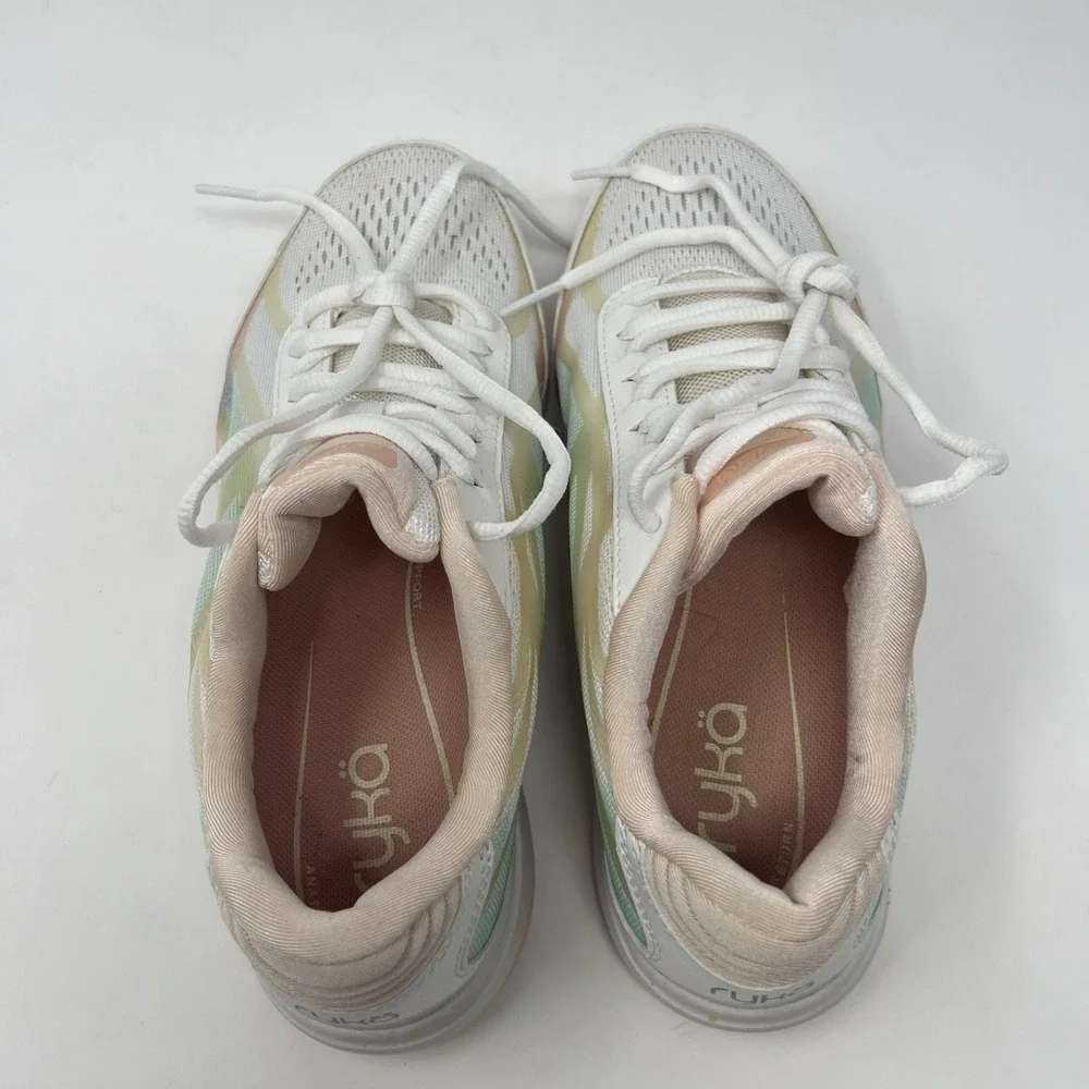RYKA Devotion Plus 3 Women's Comfort Walking Shoes‎ White Pink Size 6.5 #1753